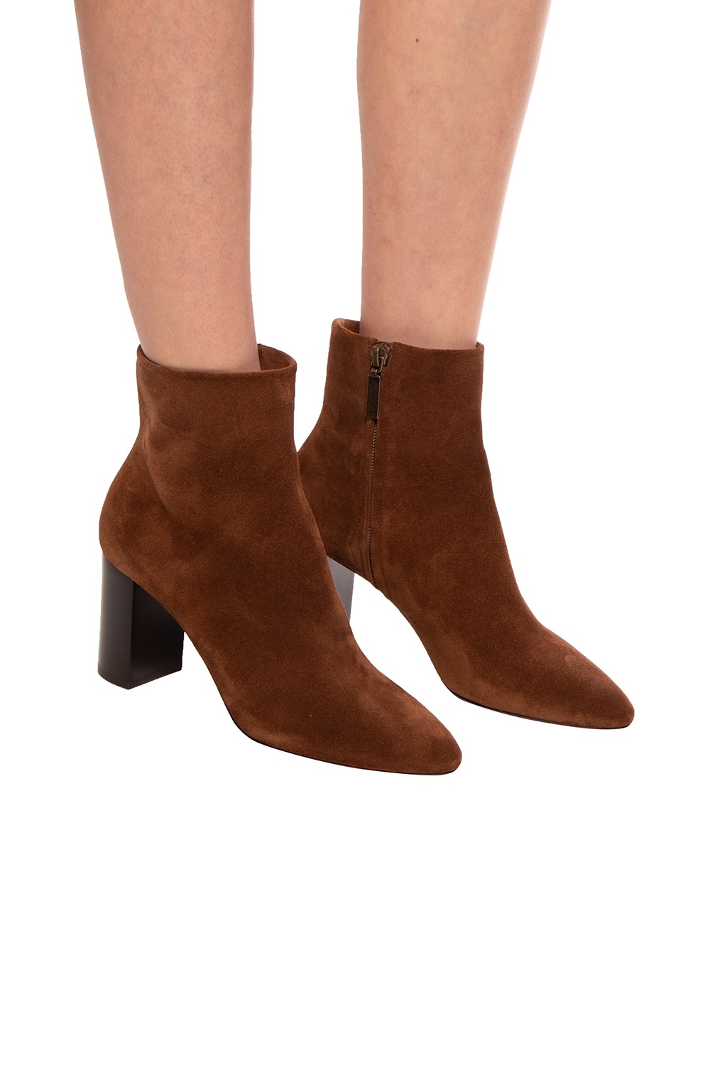 Saint laurent lou suede cheap ankle boots